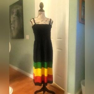 African Themed Sun Dress. 100% Rayon. One size